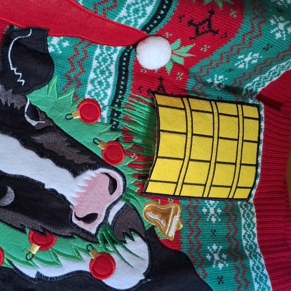 NWOT Ugly Christmas Sweater - Christmas Cow with Drink Holder XL - Picture 3 of 7